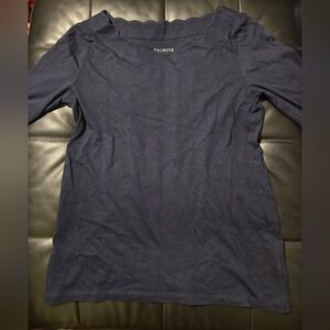 Talbots Navy Three Quarter Sleeve Top